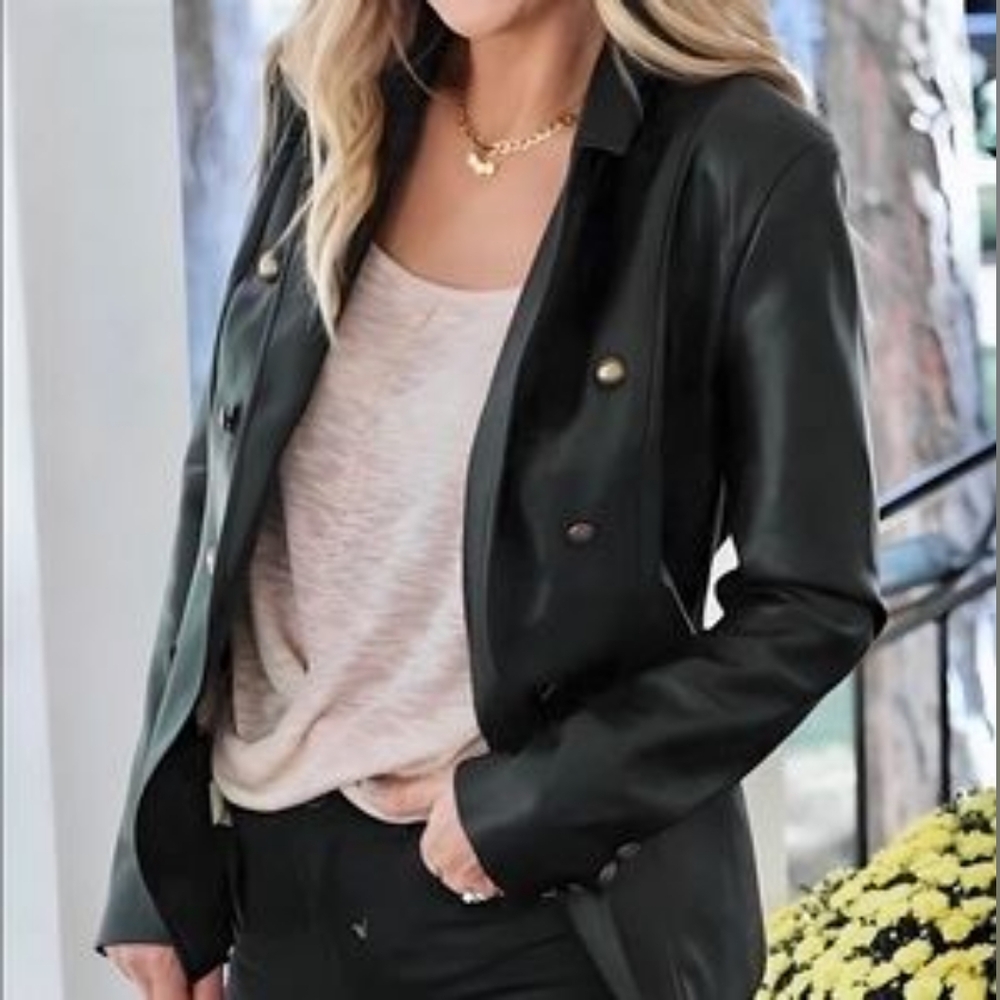 Amaryllis x Ashlee Nichols Vegan Leather Blazer